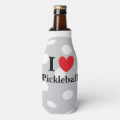 "Ik hou van pickleball" Fles Cooler (Fles Voorkant)