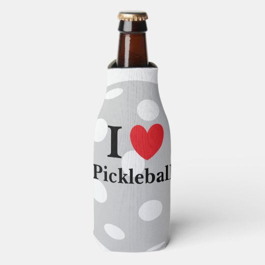"Ik hou van pickleball" Fles Cooler (Fles Voorkant)