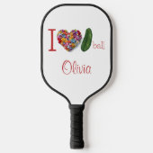Ik hou van Pickleball gepersonaliseerd Pickleball Paddle (Voorkant)