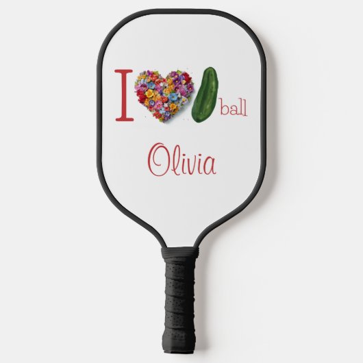 Ik hou van Pickleball gepersonaliseerd Pickleball Paddle (Achterkant)