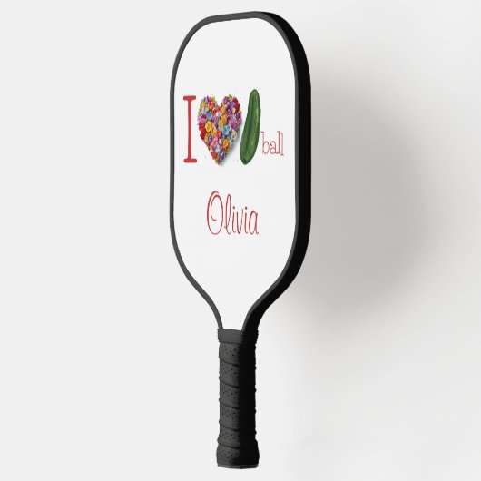 Ik hou van Pickleball gepersonaliseerd Pickleball Paddle (Links)
