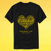 Ik hou van pickleball gepersonaliseerde naam woord t-shirt