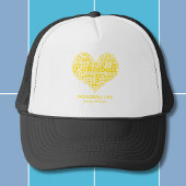 Ik hou van pickleball gepersonaliseerde naam woord trucker pet
