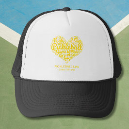 Ik hou van pickleball gepersonaliseerde naam woord trucker pet