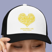 Ik hou van pickleball gepersonaliseerde naam woord trucker pet