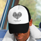 Ik hou van pickleball gepersonaliseerde naam woord trucker pet