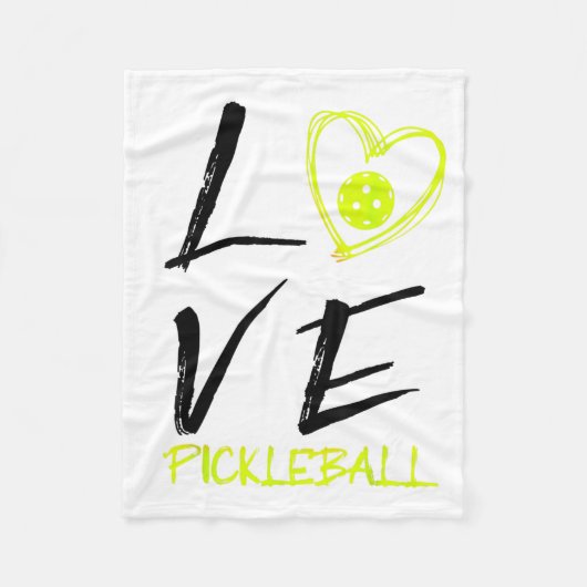 Ik hou van pickleball grappige pickle bal  fleece deken (Voorkant)