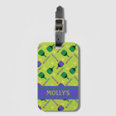 Ik hou van Pickleball green Bagagelabel (Voorkant (verticaal))