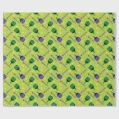 Ik hou van pickleball green cadeaupapier (Vlak)