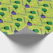 Ik hou van pickleball green cadeaupapier (Hoek)
