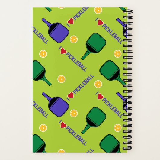 Ik hou van Pickleball green Notitieboek (Achterkant)