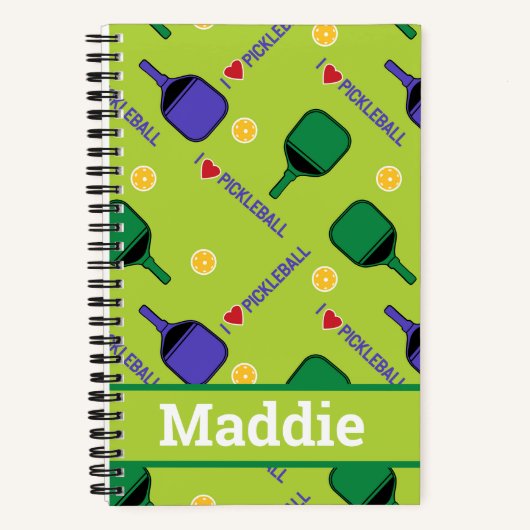 Ik hou van Pickleball green Notitieboek (Voorkant)