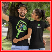 Ik hou van Pickleball Green Paddle Schattigee Spor Tri-Blend Shirt