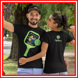 Ik hou van Pickleball Green Paddle Schattigee Spor Tri-Blend Shirt