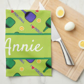 Ik hou van Pickleball green Theedoek (Quarter Fold)