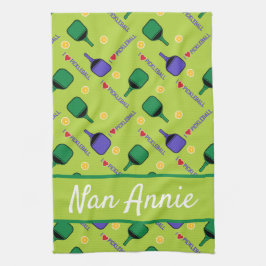 Ik hou van Pickleball green Theedoek