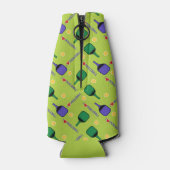 Ik hou van Pickleball groene Fles Cooler (Achterkant)