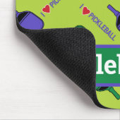 Ik hou van Pickleball-groene Muismat (Hoek)