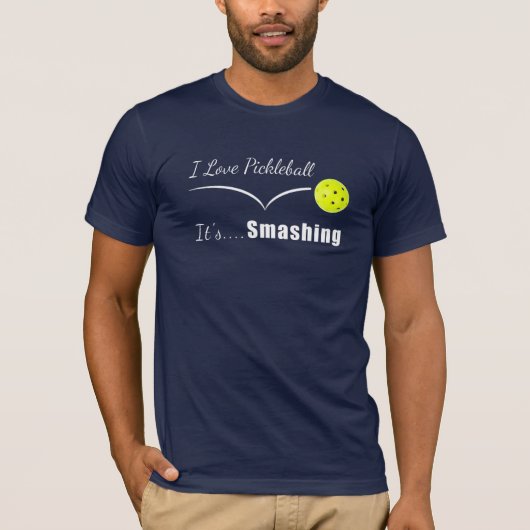 Ik hou van Pickleball, het is aan het slijpen T-shirt (Voorkant)