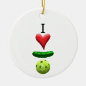 Ik hou van Pickleball - Keramisch Ornament (Voorkant)