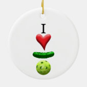 Ik hou van Pickleball - Keramisch Ornament (Achterkant)