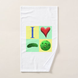 Ik hou van Pickleball Logo - Groen - Sweat Towel Handdoek
