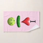 Ik hou van Pickleball Logo - Roze - Sweat Towel Handdoek (Handdoek)