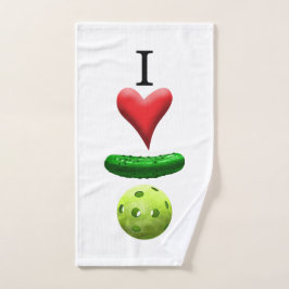 Ik hou van Pickleball Logo - Sweat Towel Handdoek