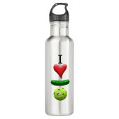 Ik hou van Pickleball Logo Waterfles (Voorkant)