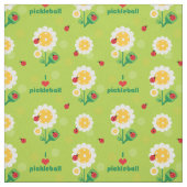 Ik hou van pickleball met ladybugs, maat stof (Swatch)