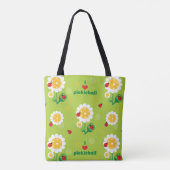 Ik hou van pickleball met ladybugs tote bag (Achterkant)