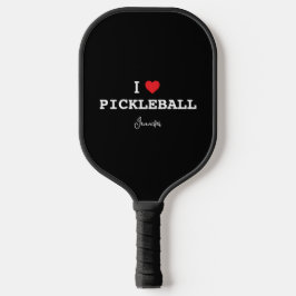 Ik hou van Pickleball met persoonlijke naam Pickleball Paddle