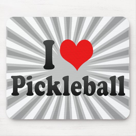 Ik hou van Pickleball Muismat (Voorkant)