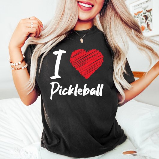 Ik hou van pickleball | Pensionering Pickleball Bl T-shirt