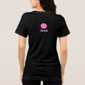 Ik hou van Pickleball Pink Paddle Schattigee Sport Tri-Blend Shirt (Achterkant)