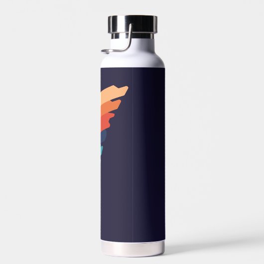 Ik hou van Pickleball Rainbow Retro Waterfles (Rechts)