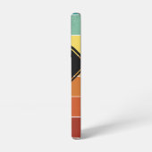 Ik hou van pickleball | Retrostrepen monogram naam Samsung Galaxy Hoesje (Linkerkant)