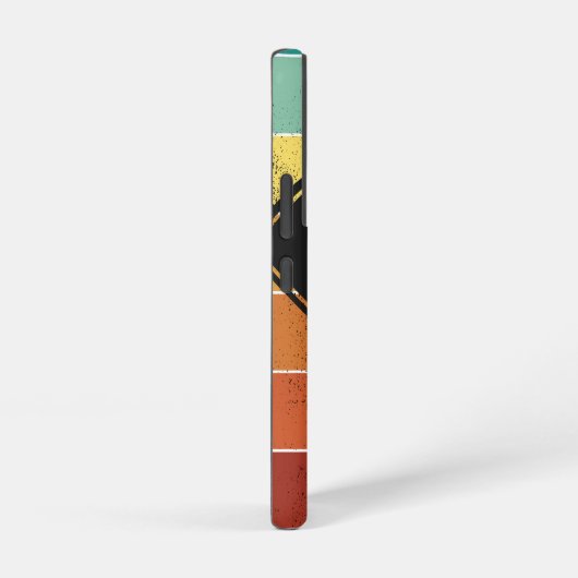 Ik hou van pickleball | Retrostrepen monogram naam Samsung Galaxy Hoesje (Rechterkant)