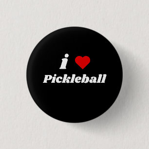 Ik hou van Pickleball Ronde Button 3,2 Cm