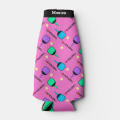 Ik hou van Pickleball roze Flesjeskoeler (Voorkant)