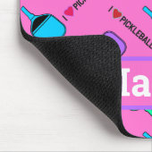 Ik hou van Pickleball roze Muismat (Hoek)