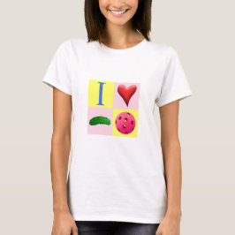 Ik hou van Pickleball - Roze - T-shirt