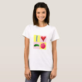 Ik hou van Pickleball - Roze - T-shirt (Voorkant volledig)