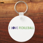 Ik hou van Pickleball Sleutelhanger (Voorkant)