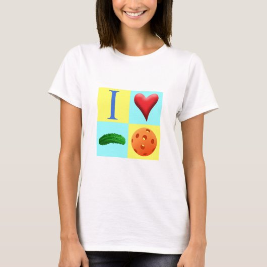 Ik hou van Pickleball T-shirt (Voorkant)