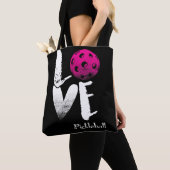 Ik hou van Pickleball T-Shirt Funny Pickle Ball Tote Bag (Dichtbij)