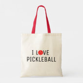 Ik hou van Pickleball Tote Bag (Achterkant)
