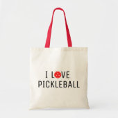 Ik hou van Pickleball Tote Bag (Voorkant)