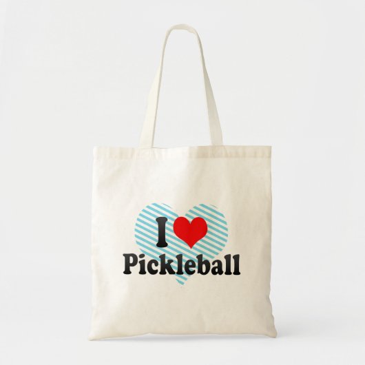 Ik hou van Pickleball Tote Bag (Voorkant)