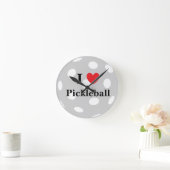 "Ik hou van pickleball" Wall Clock Ronde Klok (Huis)